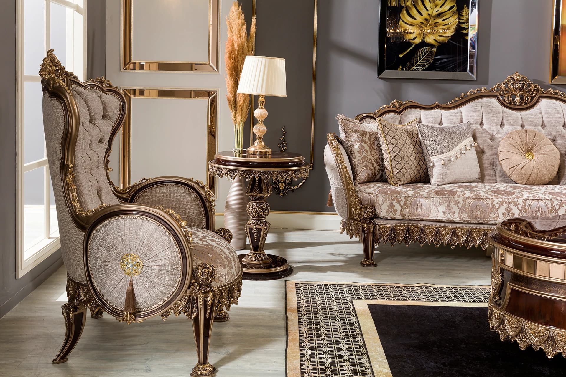 Hunkar Walnut Sofa Set 10