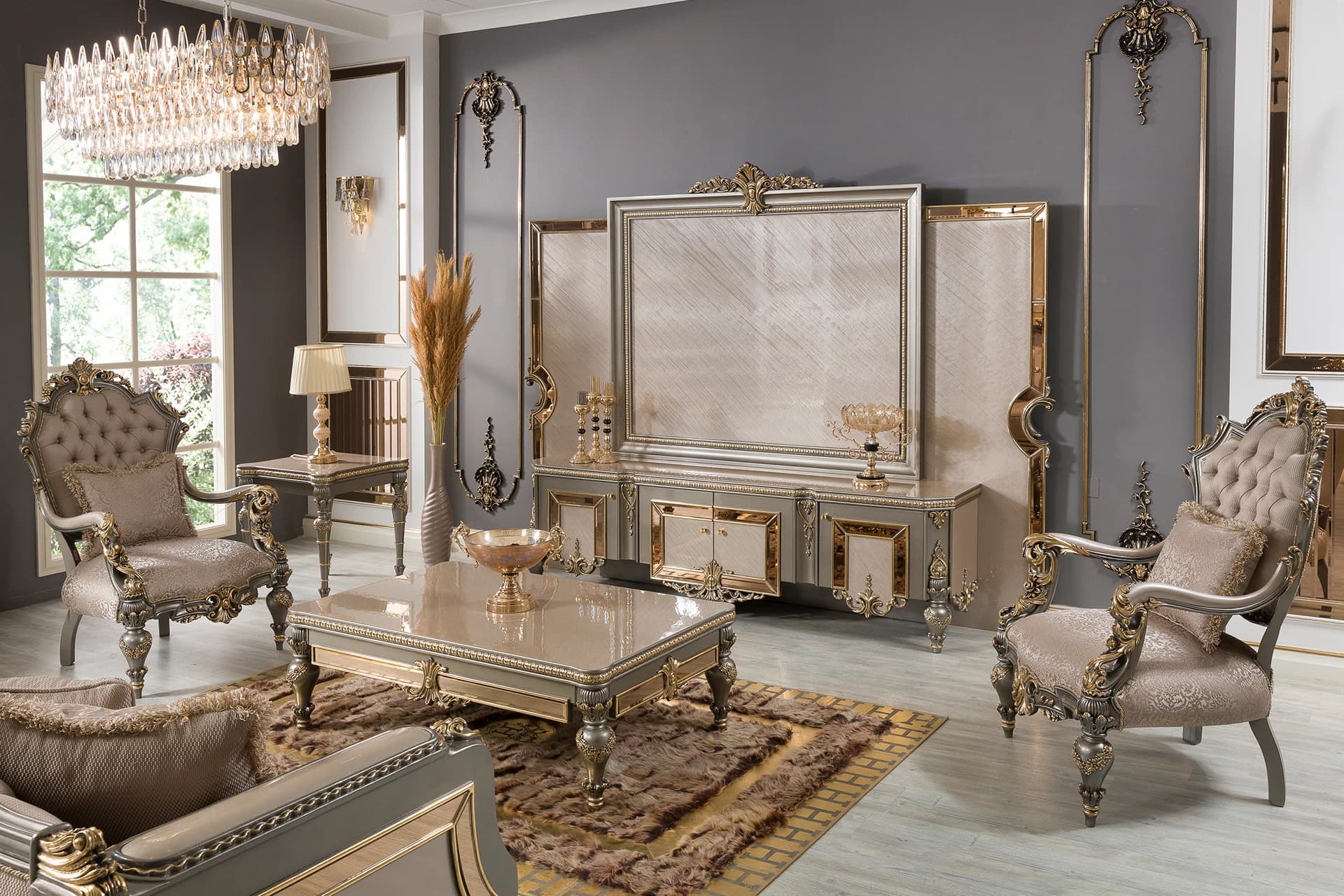 Hisar Mink Sofa Set 2