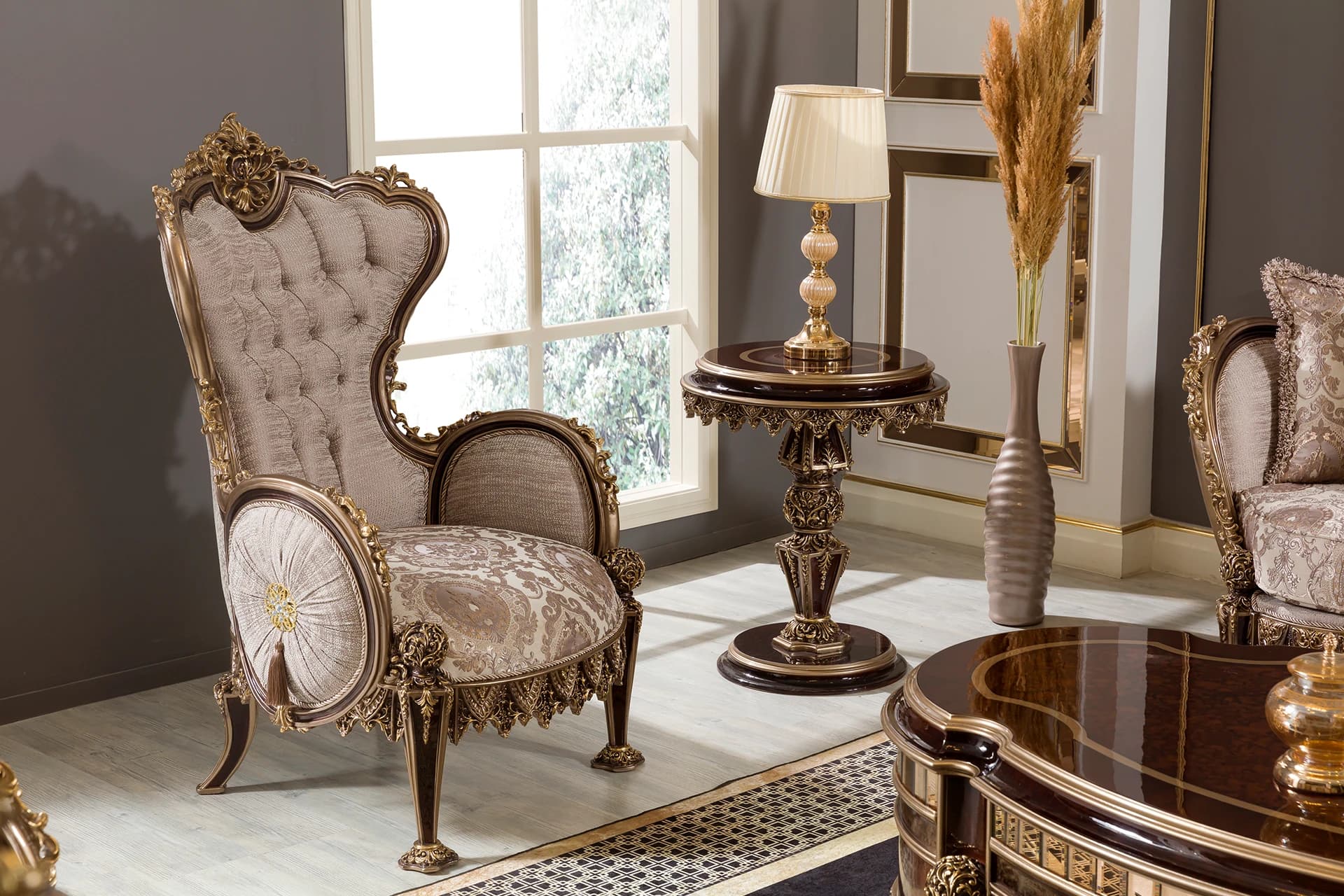 Hunkar Walnut Sofa Set 4
