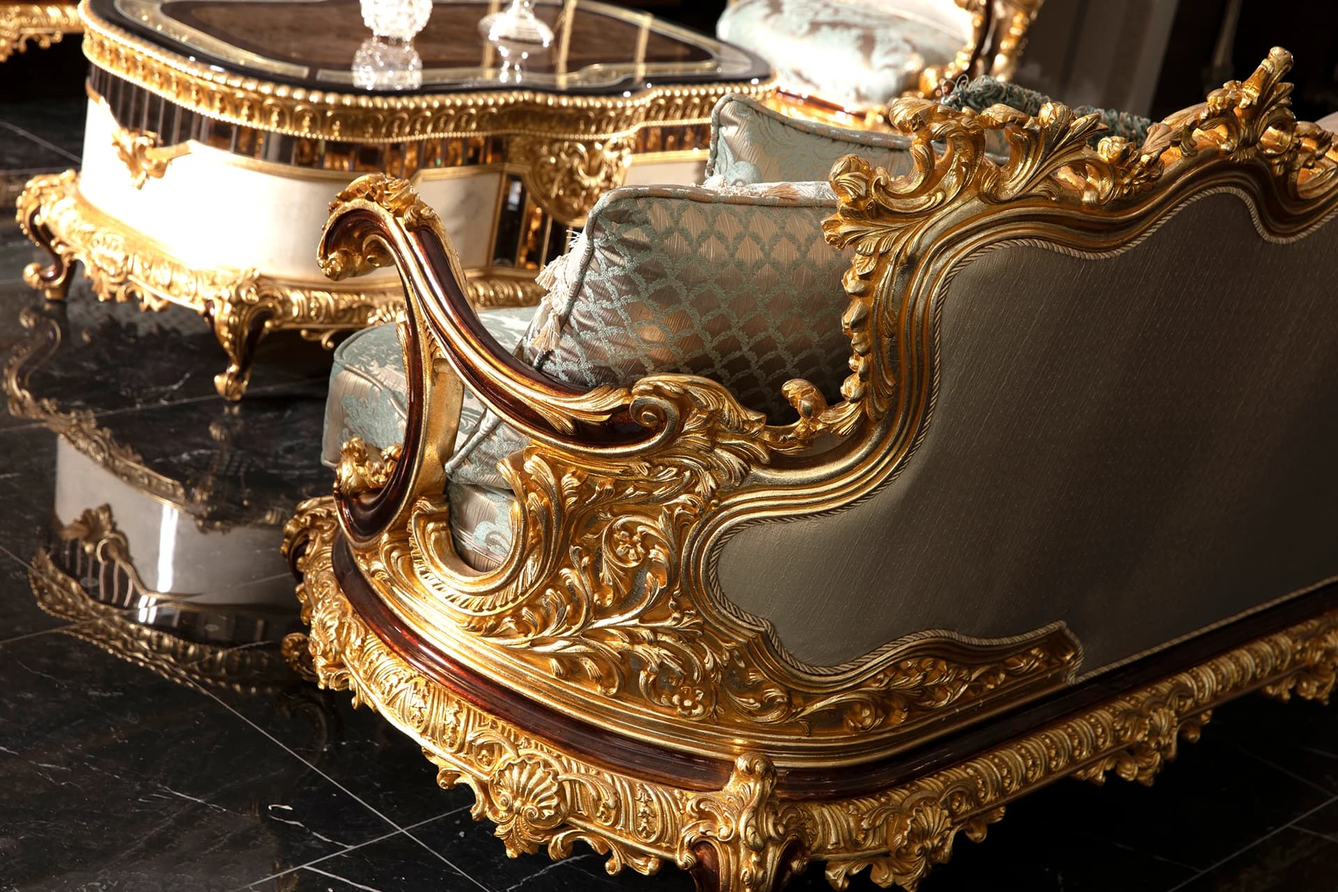 Payitaht Walnut Sofa Set 10