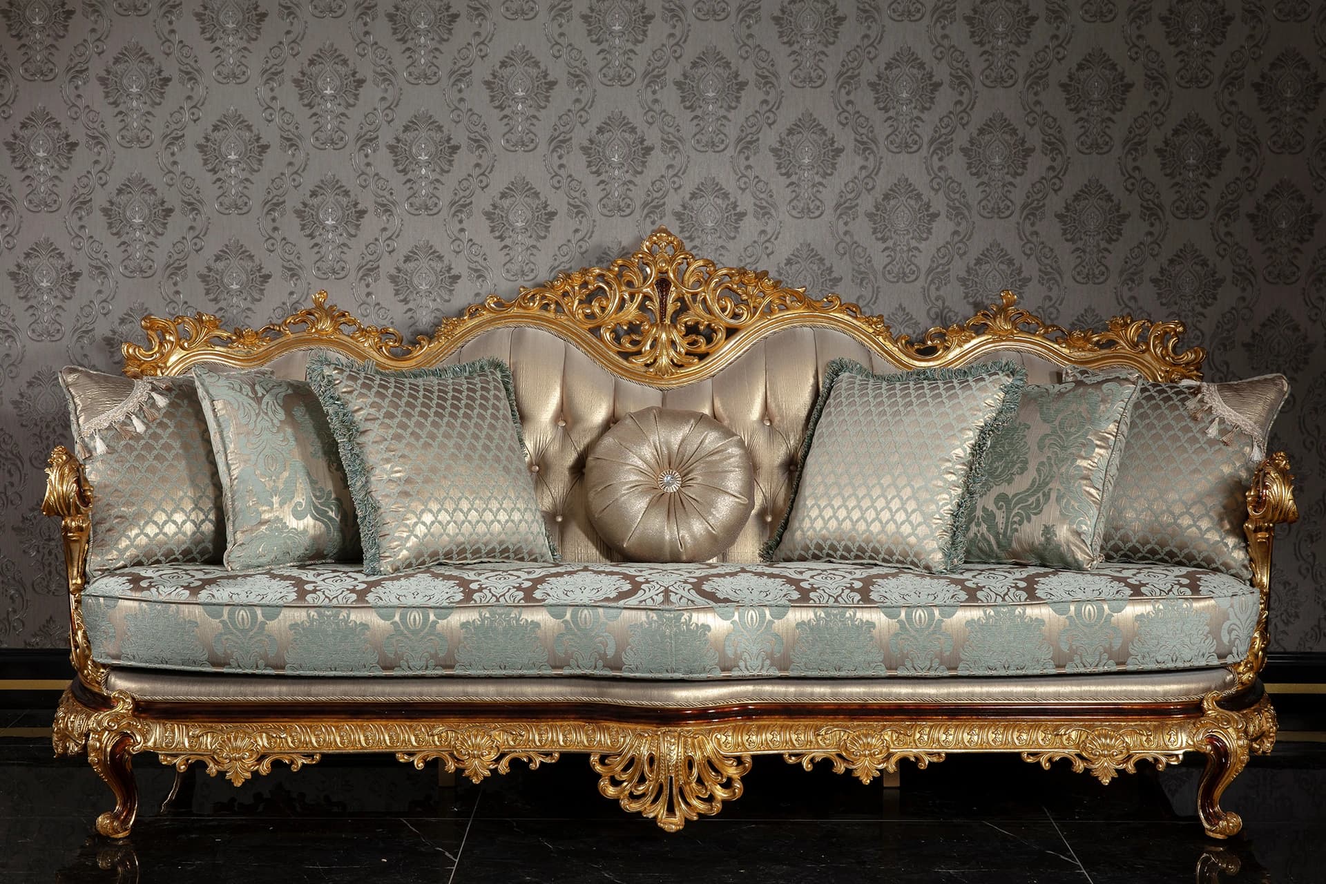 Payitaht Walnut Sofa Set 3
